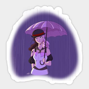 neo in the rain Sticker